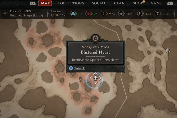 Retrieve the Spider Queen Heart - Diablo 4