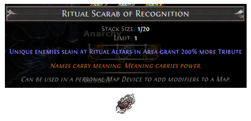 PoE Ritual Scarab of Recognition