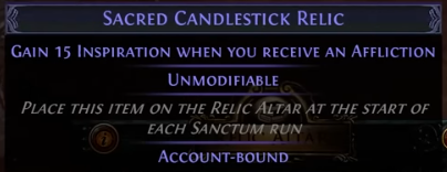 Sacred Candlestick Relic PoE