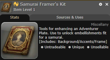 Samurai Framer's Kit