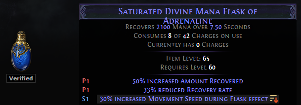 Saturated Divine Mana Flask of Adrenaline