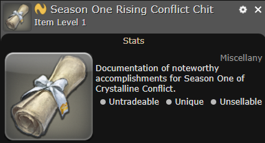 Season One Rising Conflict Chit