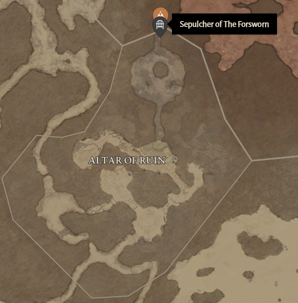 Sepulcher of the Forsworn Diablo 4 Location