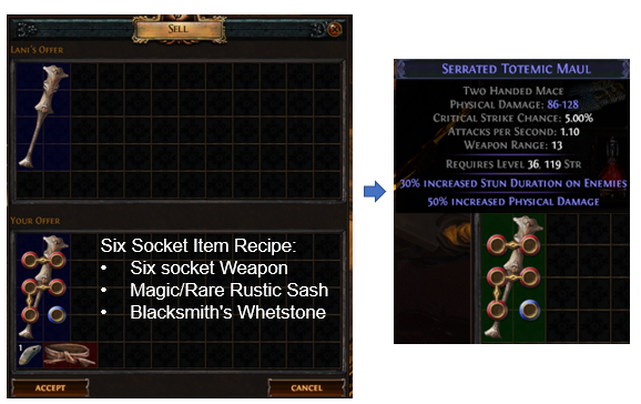 PoE Six Socket Item Recipe