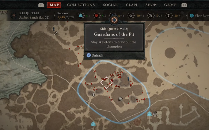 Slay skeletons to draw out the champion - Diablo 4