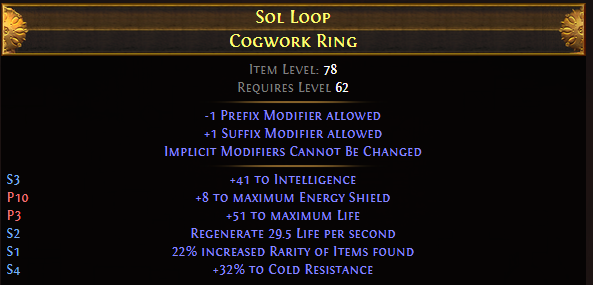 Sol Loop Cogwork Ring