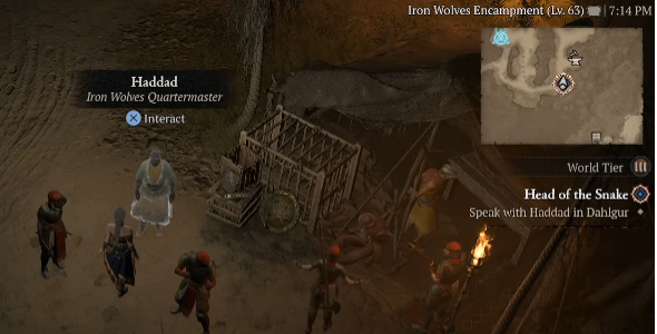 Speak with Haddad in Dalhgur - Diablo 4
