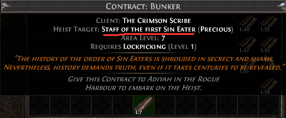 Staff of the first Sin Eater Contract