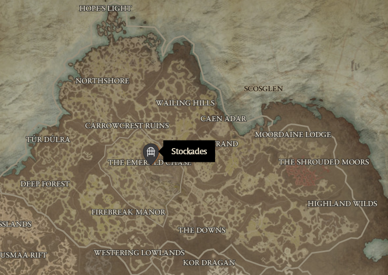 Stockades Diablo 4 Location