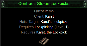 Contract: Stolen Lockpicks