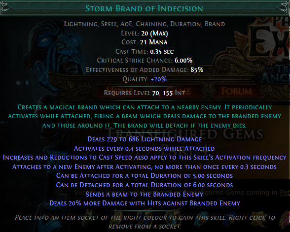 PoE Storm Brand of Indecision