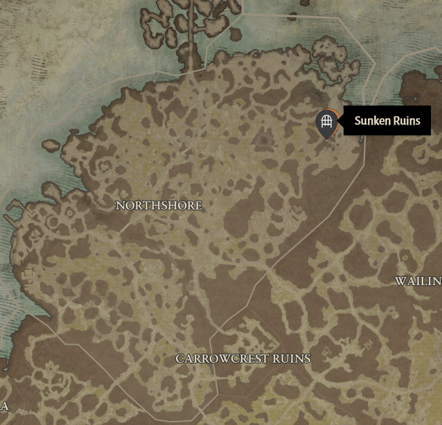 Sunken Ruins Diablo 4 Location