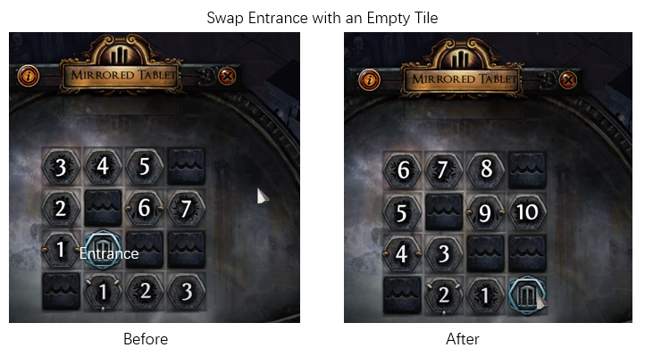 Swap Entrance with an Empty Tile PoE