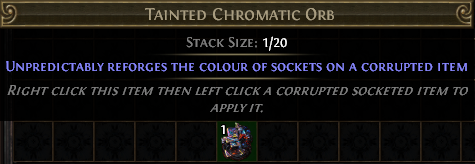 Tainted Chromatic Orb PoE