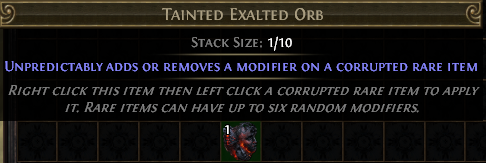 Tainted Exalted Orb PoE