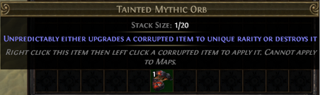Tainted Mythic Orb PoE