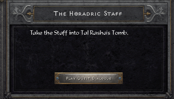 Take the Staff into Tal Rasha's Tomb