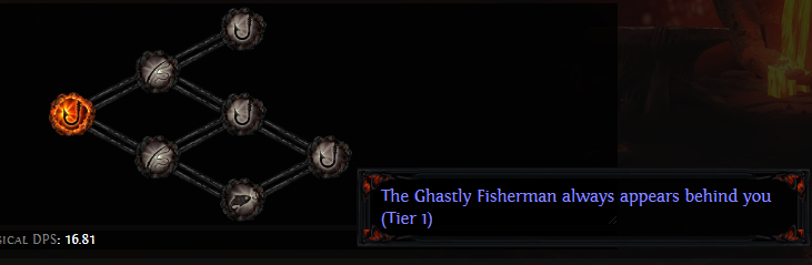 The Ghastly Fisherman always appears behind you