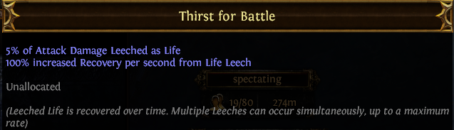 Thirst for Battle PoE