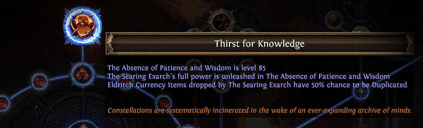 Thirst for Knowledge PoE