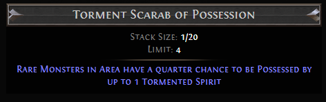 PoE Torment Scarab of Possession