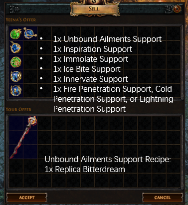 Unbound Ailments Support Recipe