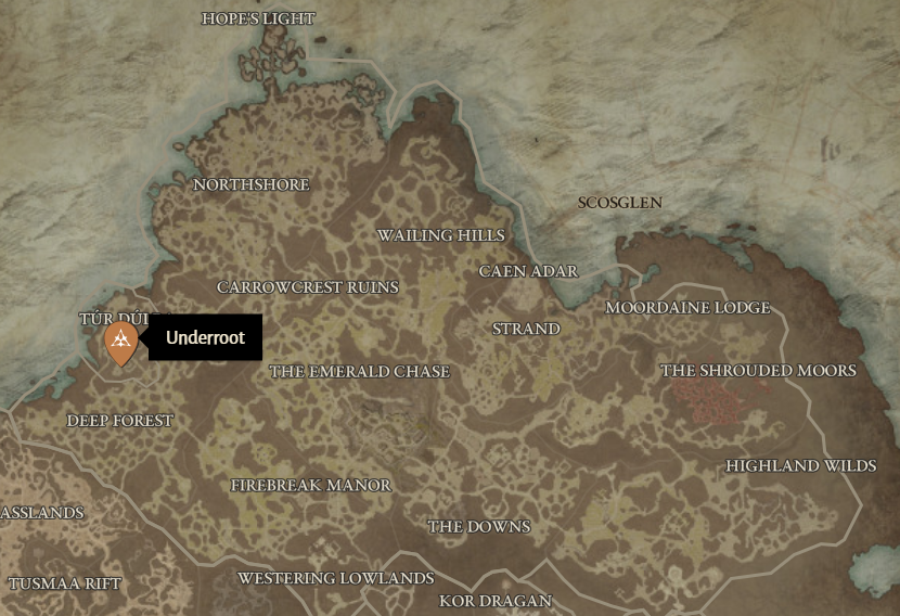 Underroot Diablo 4 Location: Scosglen