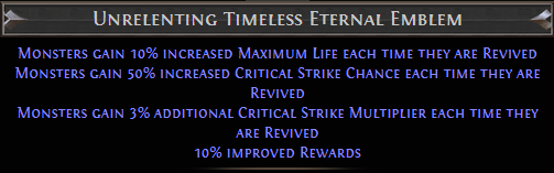 Unrelenting Timeless Eternal Emblem PoE