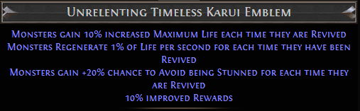 Unrelenting Timeless Karui Emblem PoE