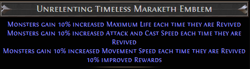 Unrelenting Timeless Maraketh Emblem PoE