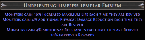 Unrelenting Timeless Templar Emblem PoE