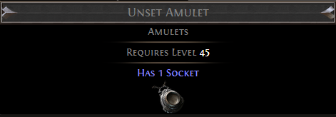 Unset Amulet PoE