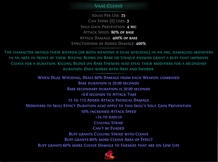 Vaal Cleave Level 20