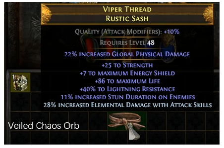 Veiled Chaos Orb PoE