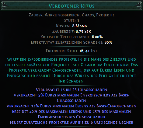 Verbotener Ritus PoE