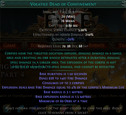 PoE Volatile Dead of Confinement