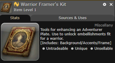 Warrior Framer's Kit