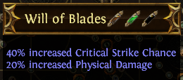 Will of Blades PoE