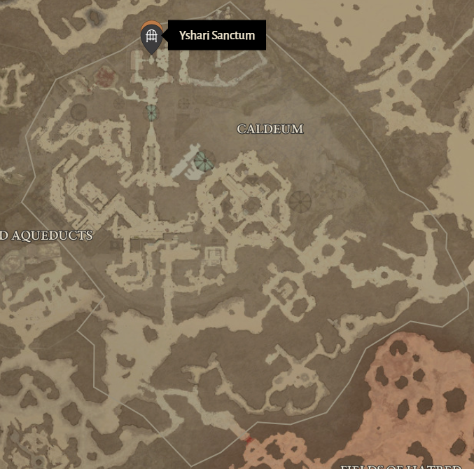 Yshari Sanctum Diablo 4 Location