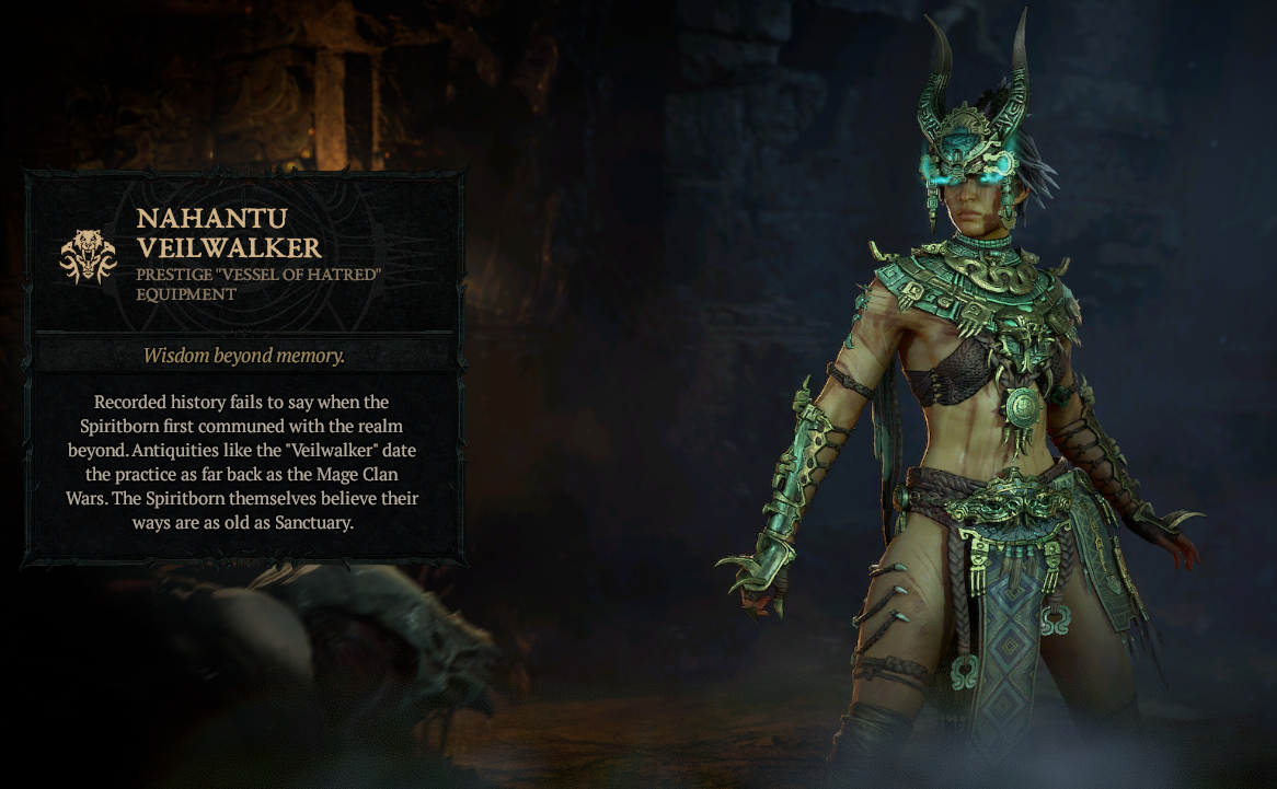 Diablo 4 How to get Nahantu Veilwalker Spiritborn Armor
