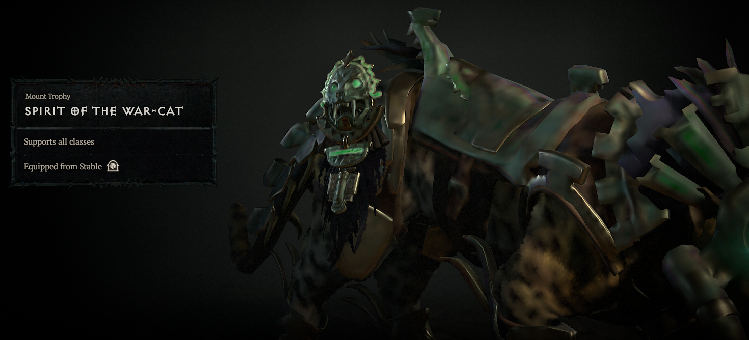 Spirit of the War-Cat Mount Trophy