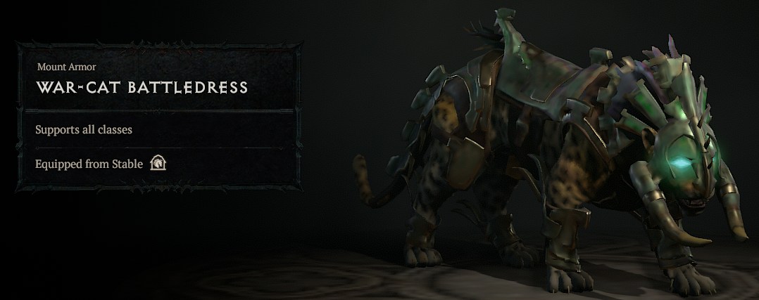 War-Cat Battledress mount Armor