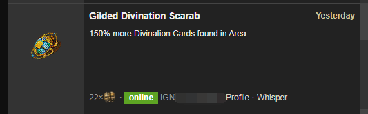 Gilded Divination Scarab