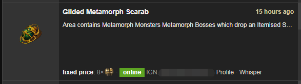 Gilded Metamorph Scarab