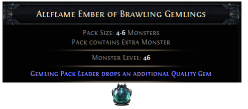PoE Allflame Ember of Brawling Gemlings