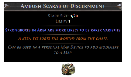 PoE Ambush Scarab of Discernment