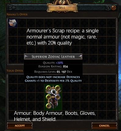 Armourer's Scrap Recipe