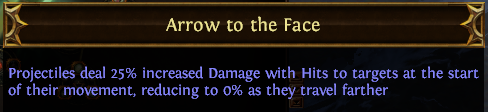 Arrow to the Face PoE