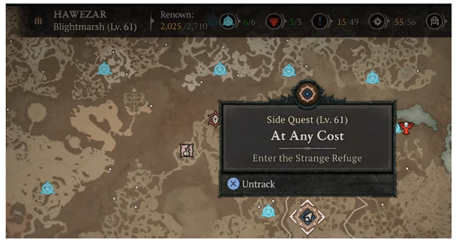 At Any Cost Diablo 4 Location
