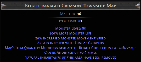 Blight-ravaged Crimson Township Map